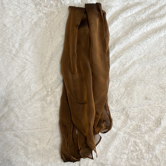 Ann Klein blazer with scarf, size 10, brown - Picture 5 of 6